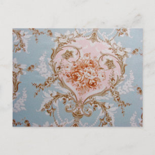 Victoriaanse Bloemen - Ansichtkaart / RSVP Shower Uitnodiging Briefkaart