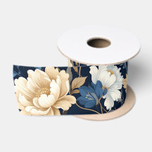 Victoriaanse bloemen blauwe cadeautas