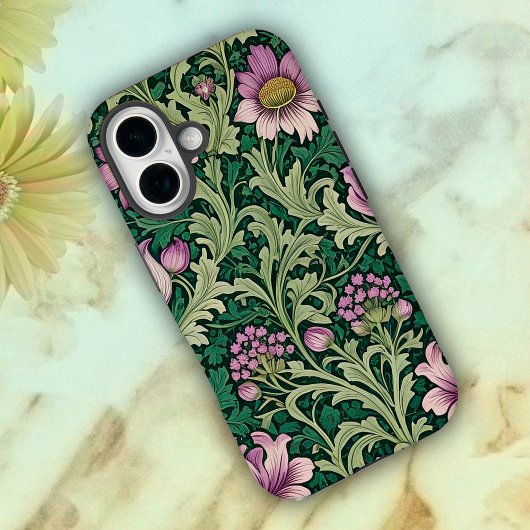 Victoriaanse bloemenbehang Case-Mate iPhone case