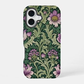 Victoriaanse bloemenbehang iPhone 16 hoesje