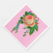 Victoriaanse bloemenprint servet (Hoek)