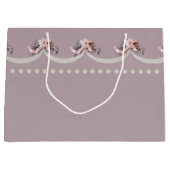 Victoriaanse bloementapijt in roze cadeautas (Voorkant)