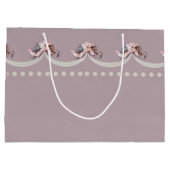 Victoriaanse bloementapijt in roze cadeautas (Achterkant)