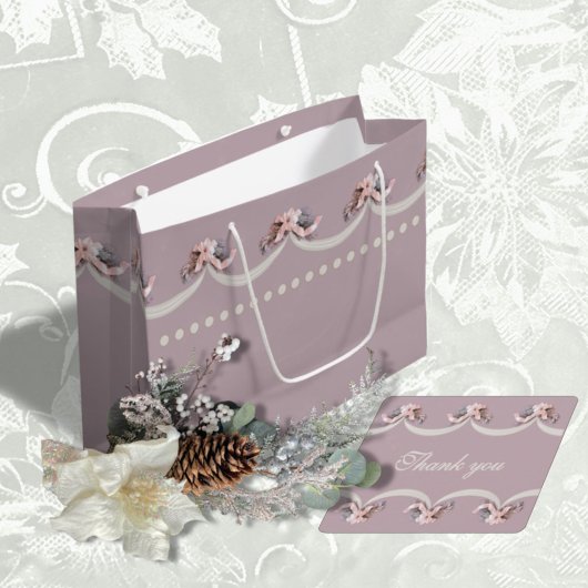 Victoriaanse bloementapijt in roze cadeautas