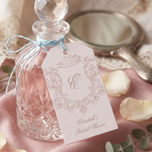victoriaanse bloementuin bruiloft cadeaulabel