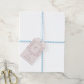 victoriaanse bloementuin bruiloft cadeaulabel (Met Touw)