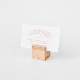 Victoriaanse Blush Roze Trouwwebsite Informatiekaartje