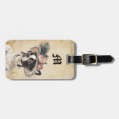 Victoriaanse Boston Terrier-hondenbagage labels (Voorkant horizontaal)