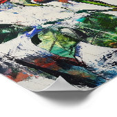 Victoriaanse Botanische Roos Kunstwerk Esthetische Poster (Hoek)