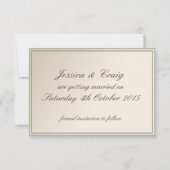 Victoriaanse botanische stijl Save the Date-kaart Date (Achterkant)