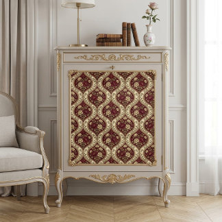 Victoriaanse Bourgondië Ivoren Art Nouveau Bloemen Tissuepapier