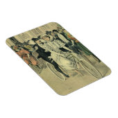 Victoriaanse bruid en bruidegom pasgetrouwd fietse magneet (Rechterzijde)