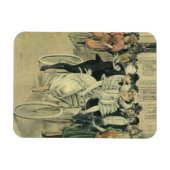 Victoriaanse bruid en bruidegom pasgetrouwd fietse magneet (Horizontaal)