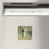 Victoriaanse bruid en bruidegom pasgetrouwd op de magneet (Insitu (Vaatwasser))