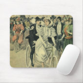 Victoriaanse bruid en bruidegom pasgetrouwd op de  muismat (Met muis)