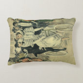 Victoriaanse bruid en bruidegom pasgetrouwd op fie accent kussen (Voorkant)