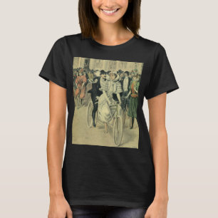 Victoriaanse bruid en bruidegom pasgetrouwd op fie t-shirt