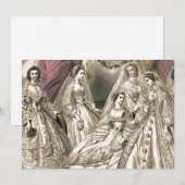 Victoriaanse Bruiden Bedankkaart (Voorkant / Achterkant)