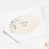 Victoriaanse Cameo Hanger Blauw Lint Sticker (Envelop)