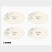 Victoriaanse Cameo Hanger Blauw Lint Sticker (Vel)
