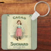 Victoriaanse Chocolade Kus Meisje Suiker Sleutelhanger (Achterkant)