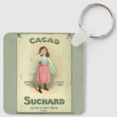 Victoriaanse Chocolade Kus Meisje Suiker Sleutelhanger (Achterkant)