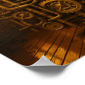 Victoriaanse controlekamer Steampunk canvas wandku Poster (Hoek)