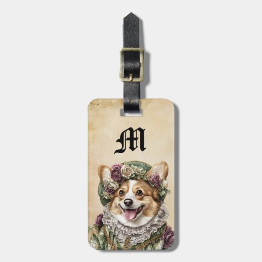 Victoriaanse Corgi-hond bagage labels (Voorkant verticaal)
