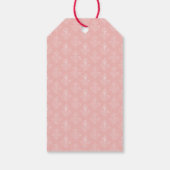 Victoriaanse Crest Monogram Blush Roze Bruiloft Cadeaulabel (Achterkant)