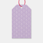 Victoriaanse Crest Monogram Paarse Huwelijk Cadeaulabel (Achterkant)