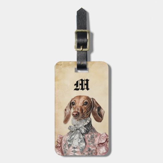 Victoriaanse Dachshund Honden Bagage Labels (Voorkant verticaal)