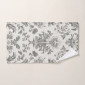 Victoriaanse Damast Bloem Wit Antiek Handdoek (Handdoek)