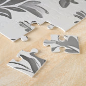 Victoriaanse Damast Bloem Wit Antiek Legpuzzel (Zijkant)