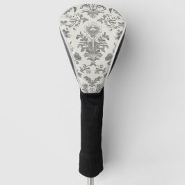 Victoriaanse Damast Bloem Wit Vintage Golfheadcover