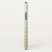 Victoriaanse damast script gold groen elegant Case-Mate iPhone case (Achterkant / rechts)