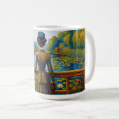Victoriaanse dame bij het water koffiemok (Voorkant rechts)