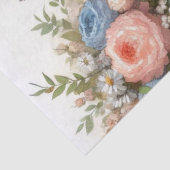 Victoriaanse dame met bloemenhoed theepartij  tissuepapier (Detail)