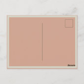 Victoriaanse dame met roze en blauwe bloemen in ha briefkaart (Achterkant)