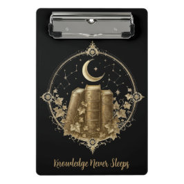 Victoriaanse Dark Academia-boeken & Maanjournaal Mini Klembord