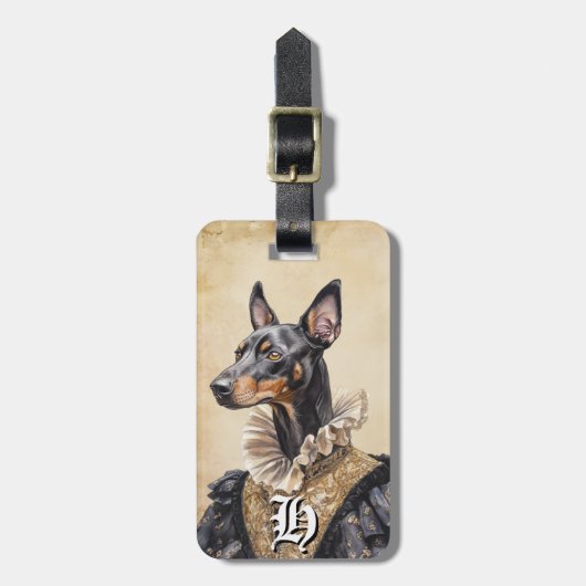 Victoriaanse Dobermann-honden bagage labels (Voorkant verticaal)