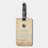 Victoriaanse Dobermann-honden bagage labels (Achterkant verticaal)