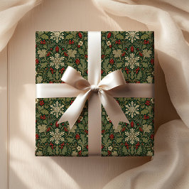 Victoriaanse donkere botanische rode bes William M Cadeaupapier