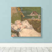 Victoriaanse Elegantie: Een Babywereld Canvas Afdruk (Insitu (Houten vloer))