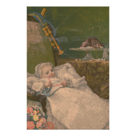 Victoriaanse Elegantie: Een Babywereld Perfect Poster