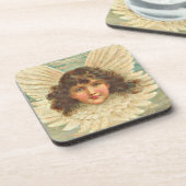 Victoriaanse engel print bier onderzetter (Linkerzijde)