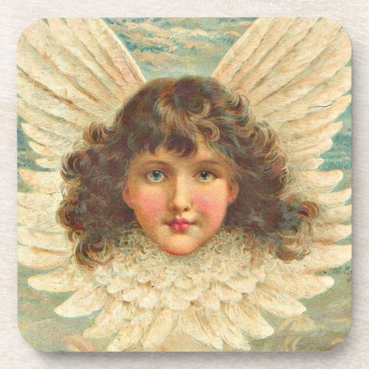 Victoriaanse engel print bier onderzetter (Voorkant)