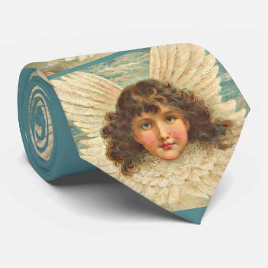 Victoriaanse engel print stropdas (Opgerold)