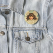 Victoriaanse engel ronde button 5,7 cm (In situ)