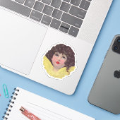 Victoriaanse Engel Sticker (Laptop met iPhone)