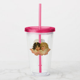 Victoriaanse engelen acryl drinkbeker